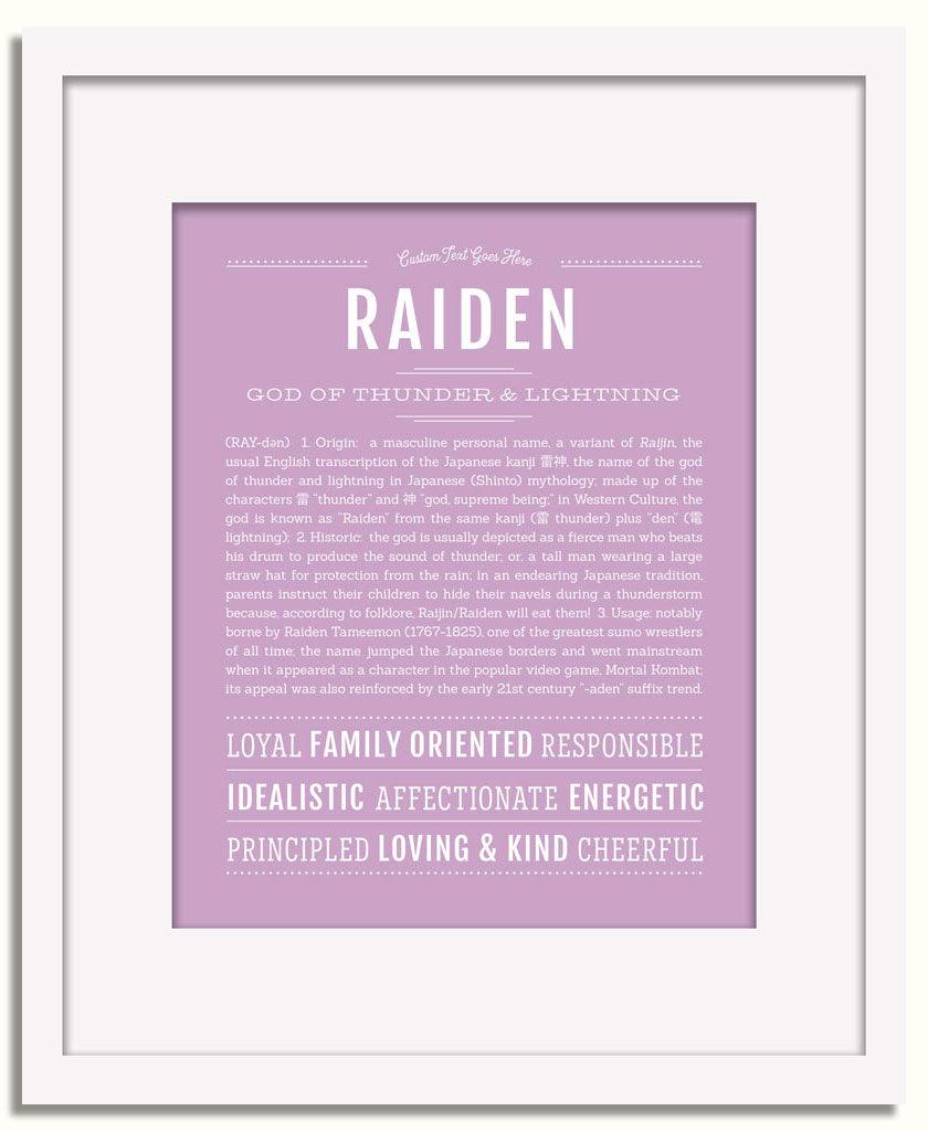 Frame Options | Lilac | White Frame, Matted