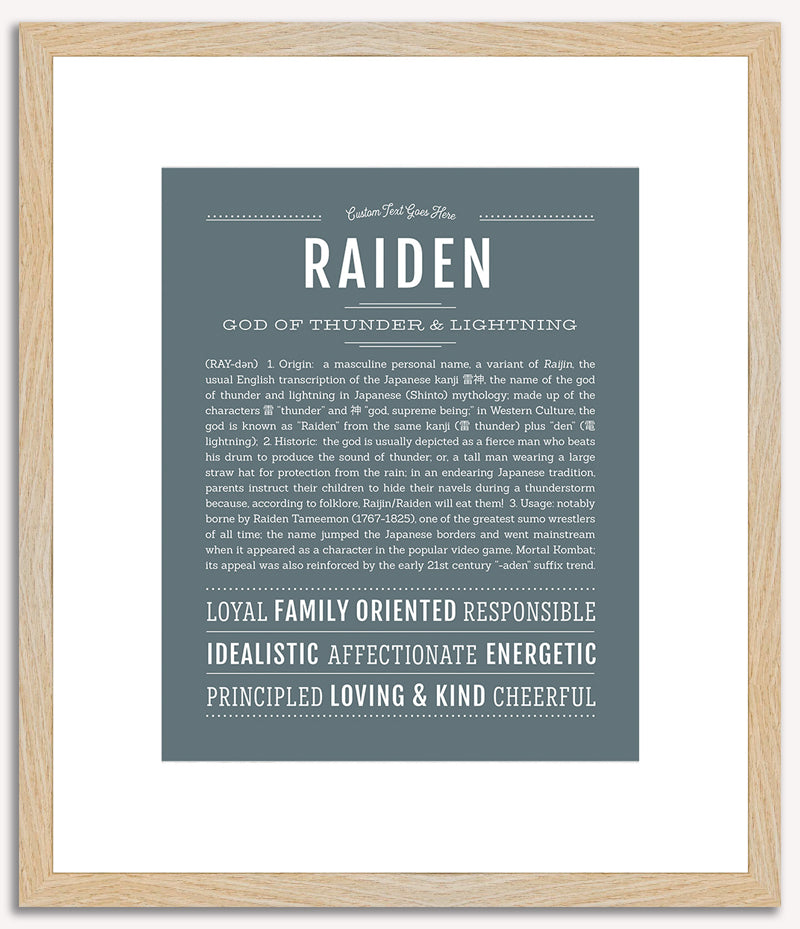 Raiden | Name Art Print