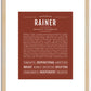 Rainer | Name Art Print