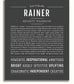 Men With Name Rainer Rainer Personalized Name Meaning Art Prints – Name Stories