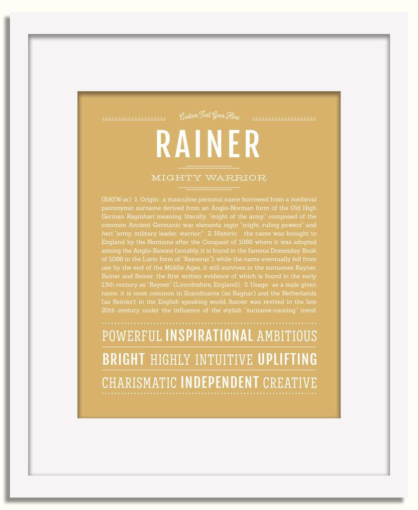 Frame Options | Matte Gold | White Frame, Matted