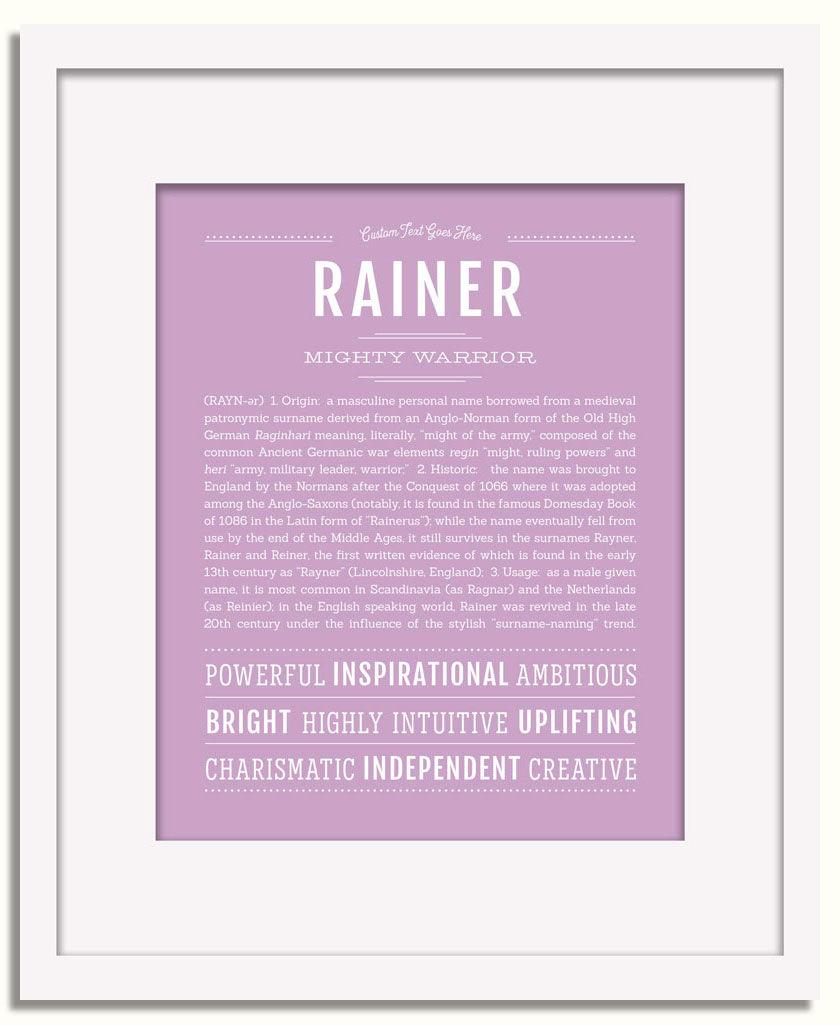 Frame Options | Lilac | White Frame, Matted