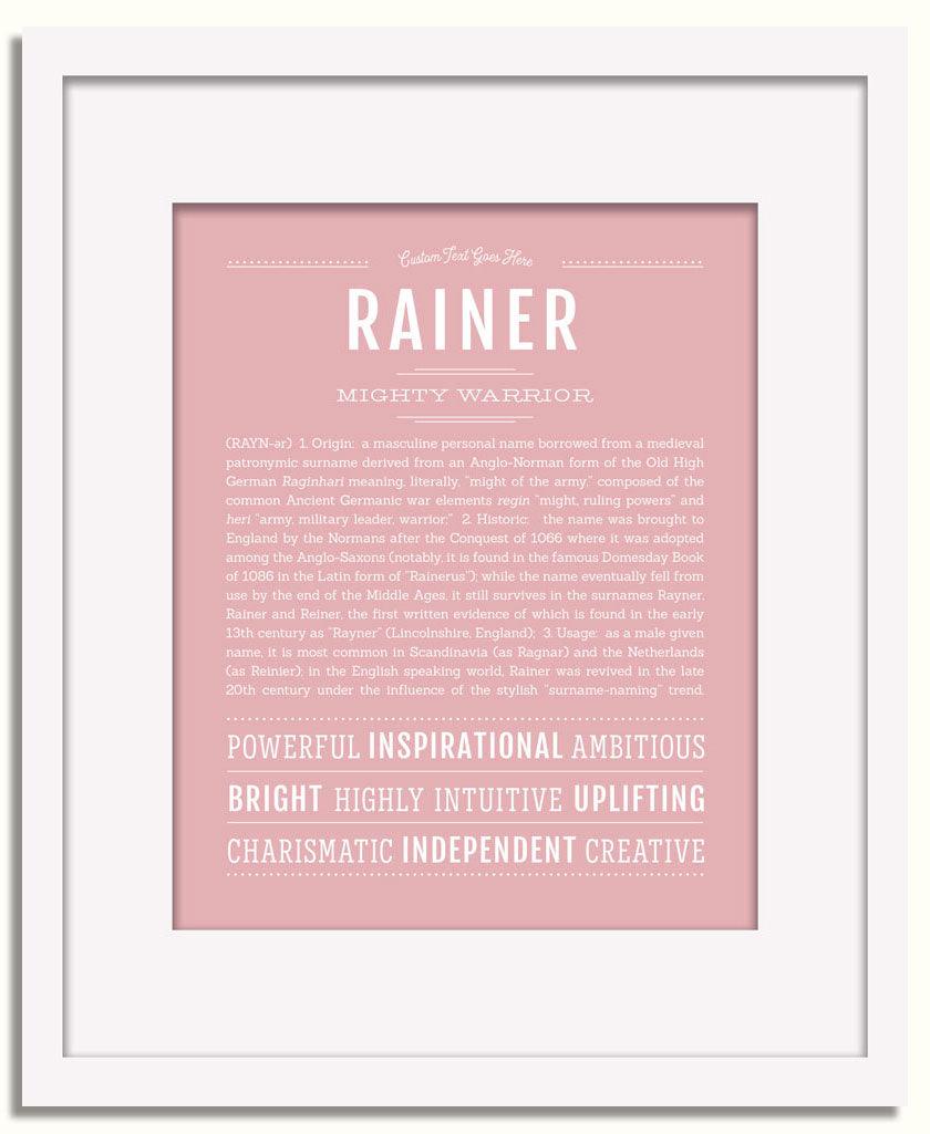 Frame Options | Dusty Rose | White Frame, Matted