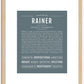 Rainer | Name Art Print