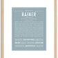 Rainer | Name Art Print