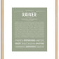 Rainer | Name Art Print