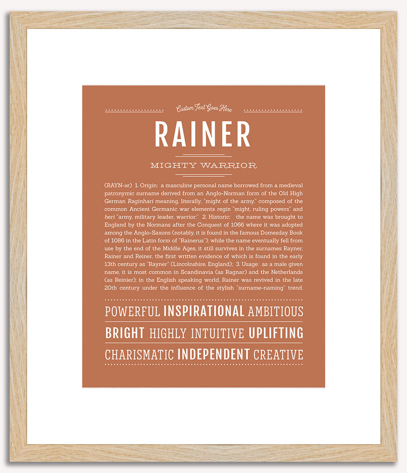 Rainer | Name Art Print