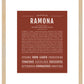 Ramona | Name Art Print