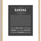 Ramona | Name Art Print