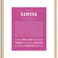 Ramona | Name Art Print