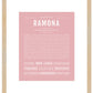 Ramona | Name Art Print