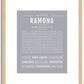 Ramona | Name Art Print