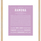 Ramona | Name Art Print