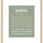 Ramona | Name Art Print