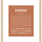 Ramona | Name Art Print