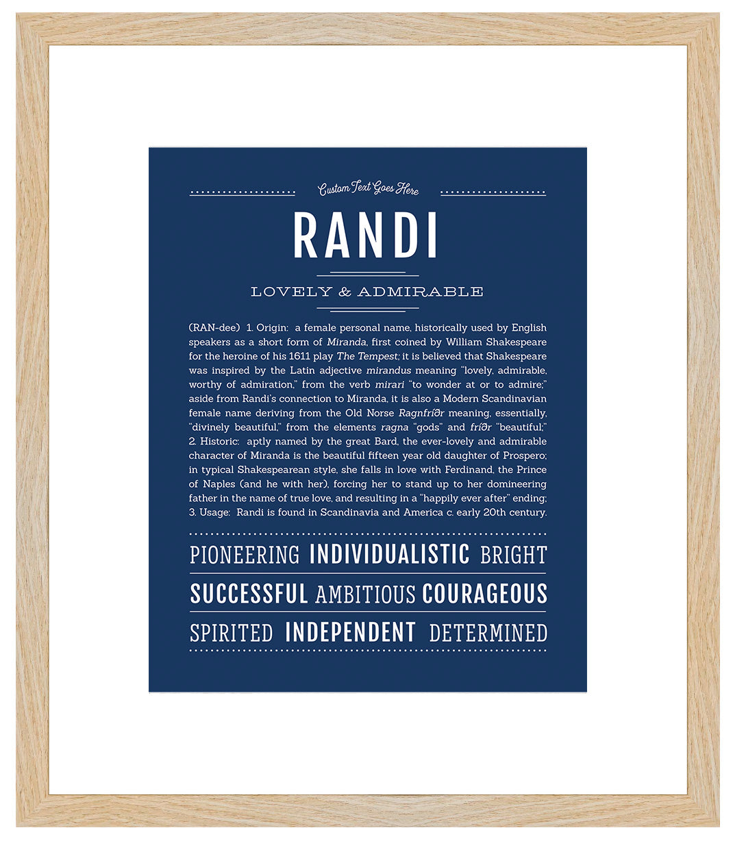 Randi | Name Art Print