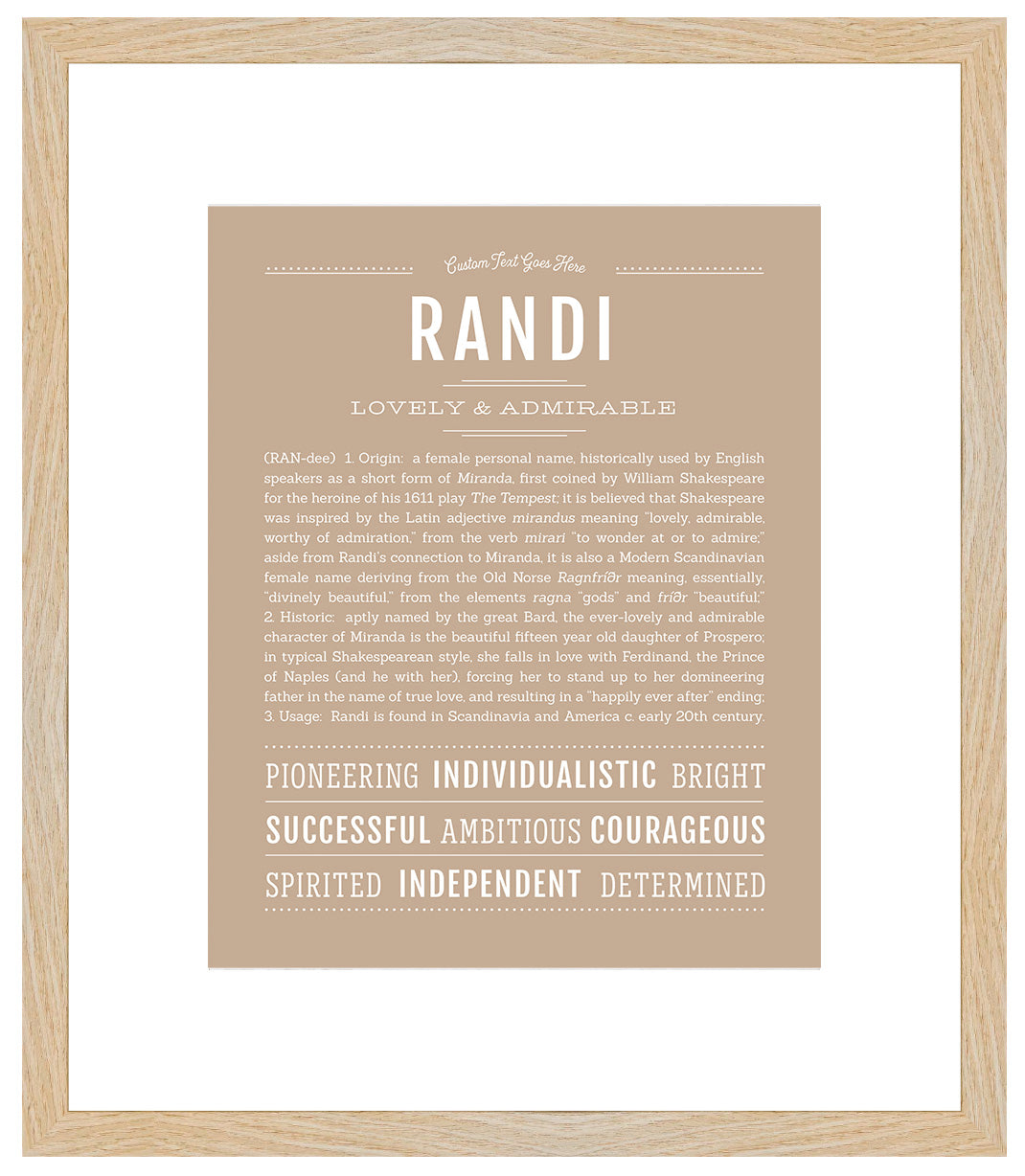 Randi | Name Art Print