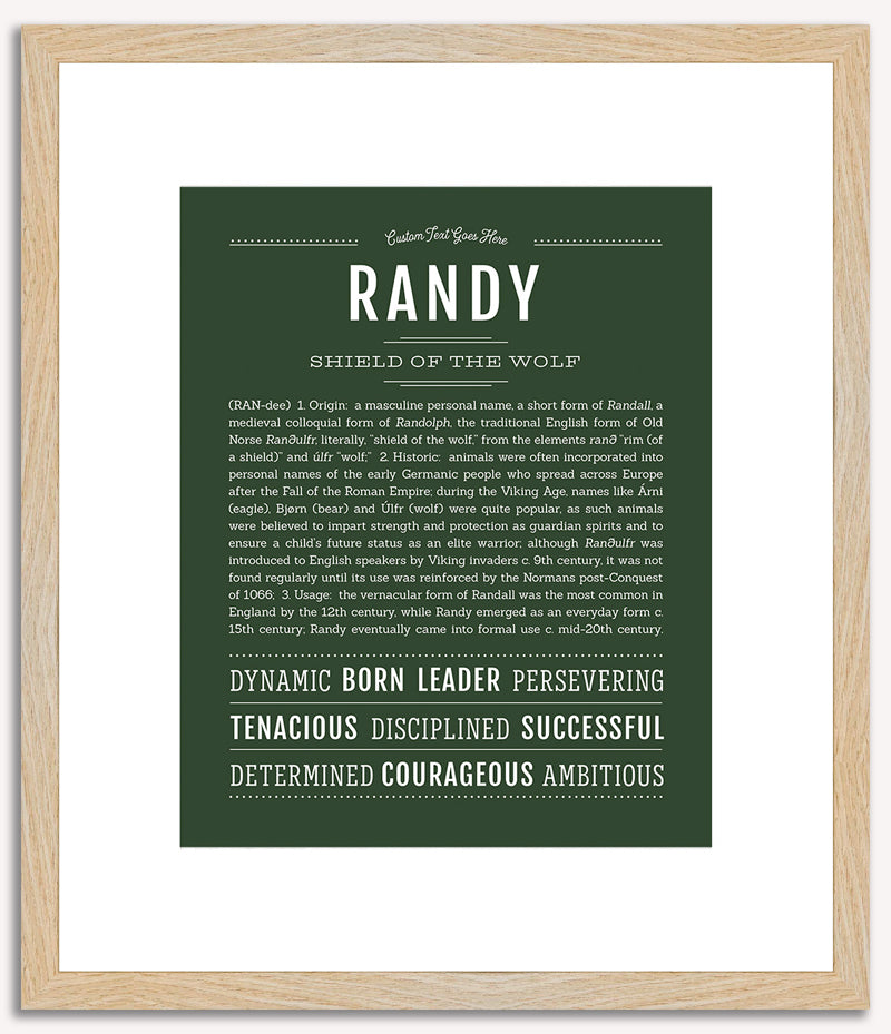 Randy | Name Art Print