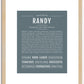 Randy | Name Art Print