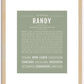 Randy | Name Art Print