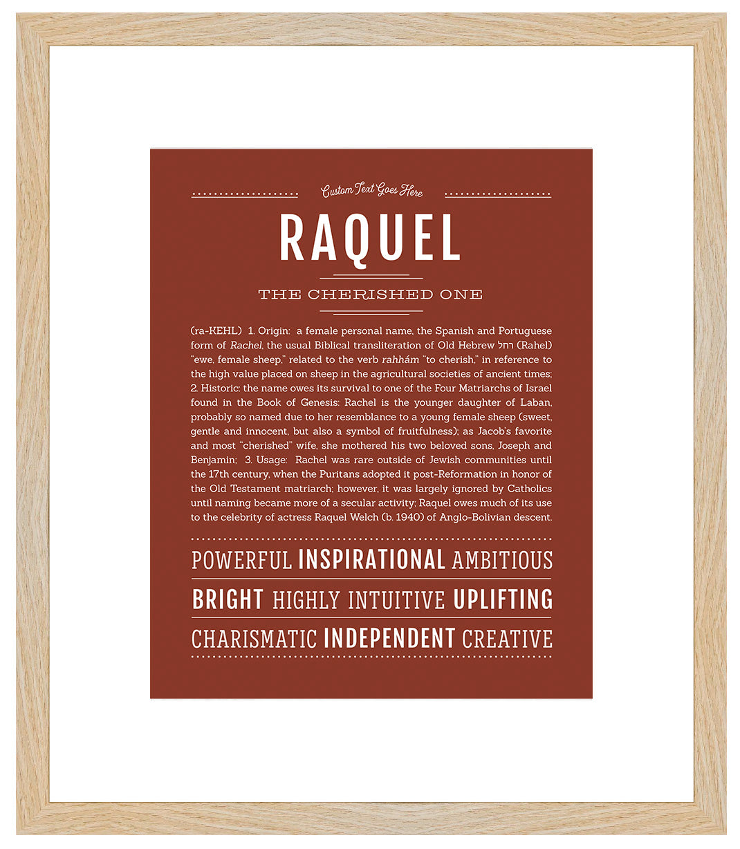 Raquel | Name Art Print