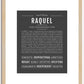 Raquel | Name Art Print