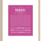 Raquel | Name Art Print