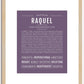 Raquel | Name Art Print