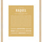 Raquel | Name Art Print