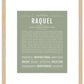 Raquel | Name Art Print