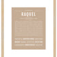 Raquel | Name Art Print