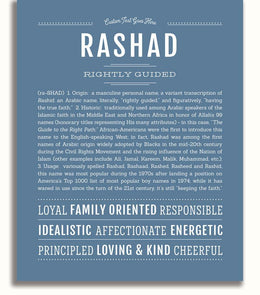 Rashad | Name Art Print – Name Stories