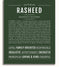 Rasheed | Name Art Print – Name Stories