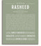 Rasheed Personalized Name Meaning Art Prints – Name Stories