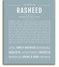 Rasheed Personalized Name Meaning Art Prints – Name Stories