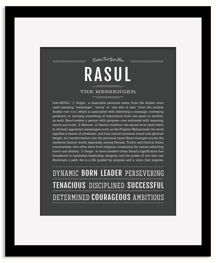 Frame Options | Charcoal Gray | Black Frame, Matted