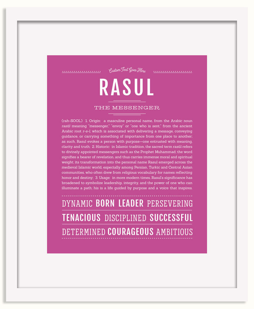 Frame Options | Dark Pink | White Frame, Matted