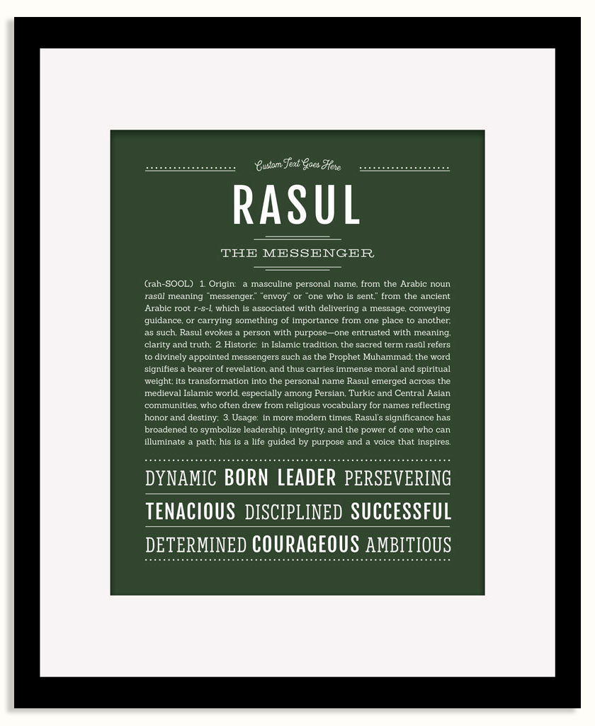 Frame Options | Deep Forest | Black Frame, Matted