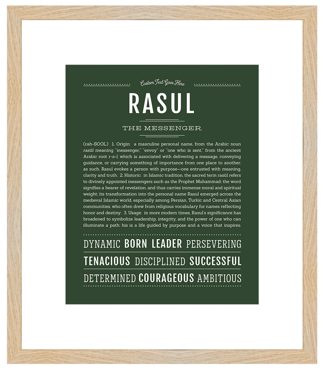 Frame Options | Deep Forest | Maple Frame, Matted