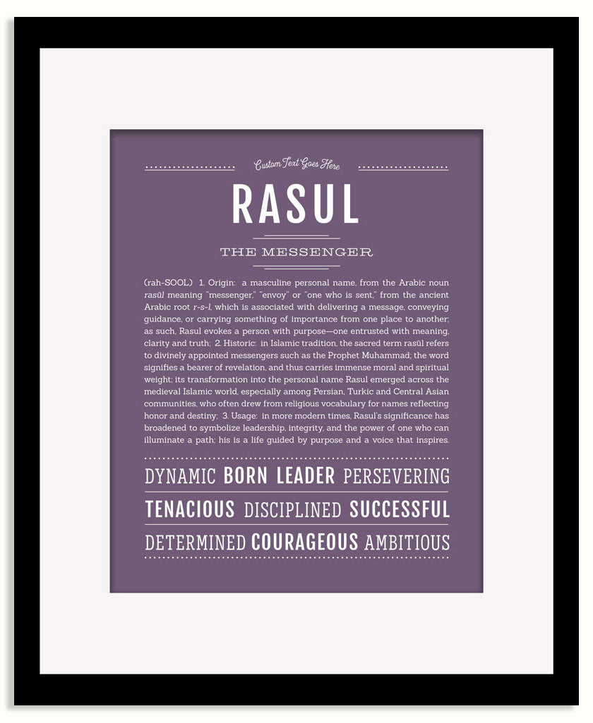 Frame Options | Deep Purple | Black Frame, Matted
