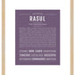 Frame Options | Deep Purple | Maple Frame, Matted