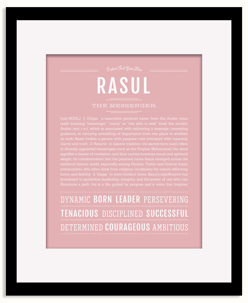 Frame Options | Dusty Rose | Black Frame, Matted