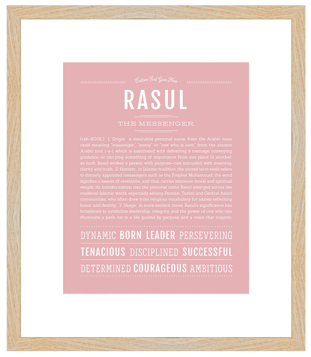 Frame Options | Dusty Rose | Maple Frame, Matted