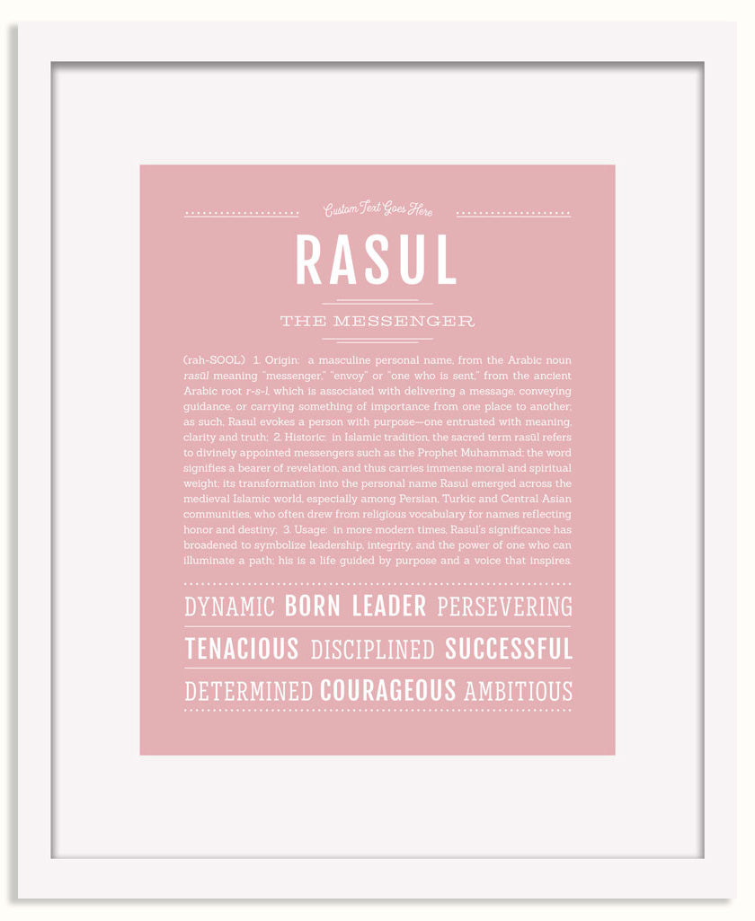 Frame Options | Dusty Rose | White Frame, Matted