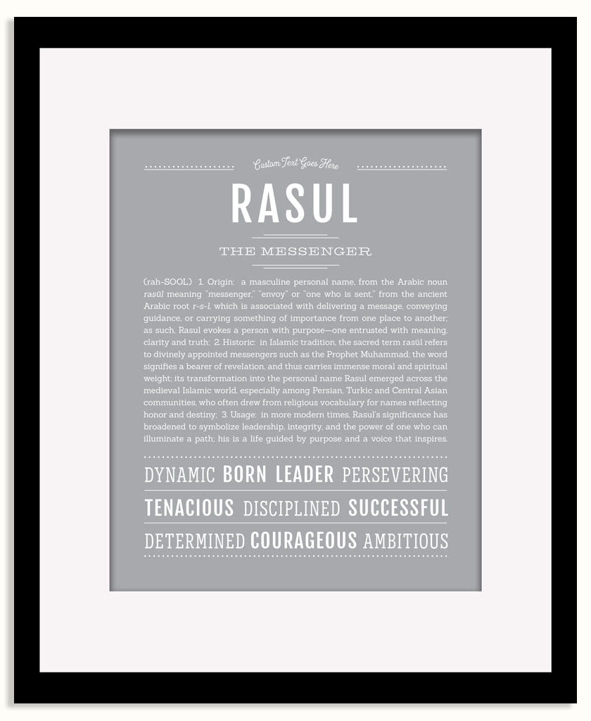 Frame Options | Light Gray | Black Frame, Matted