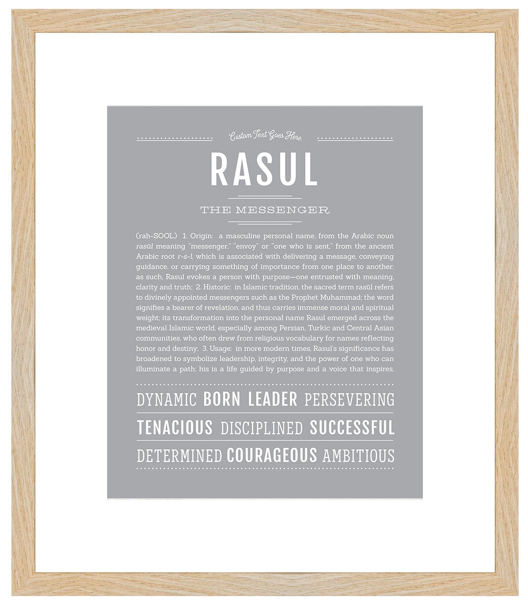 Frame Options | Light Gray | Maple Frame, Matted