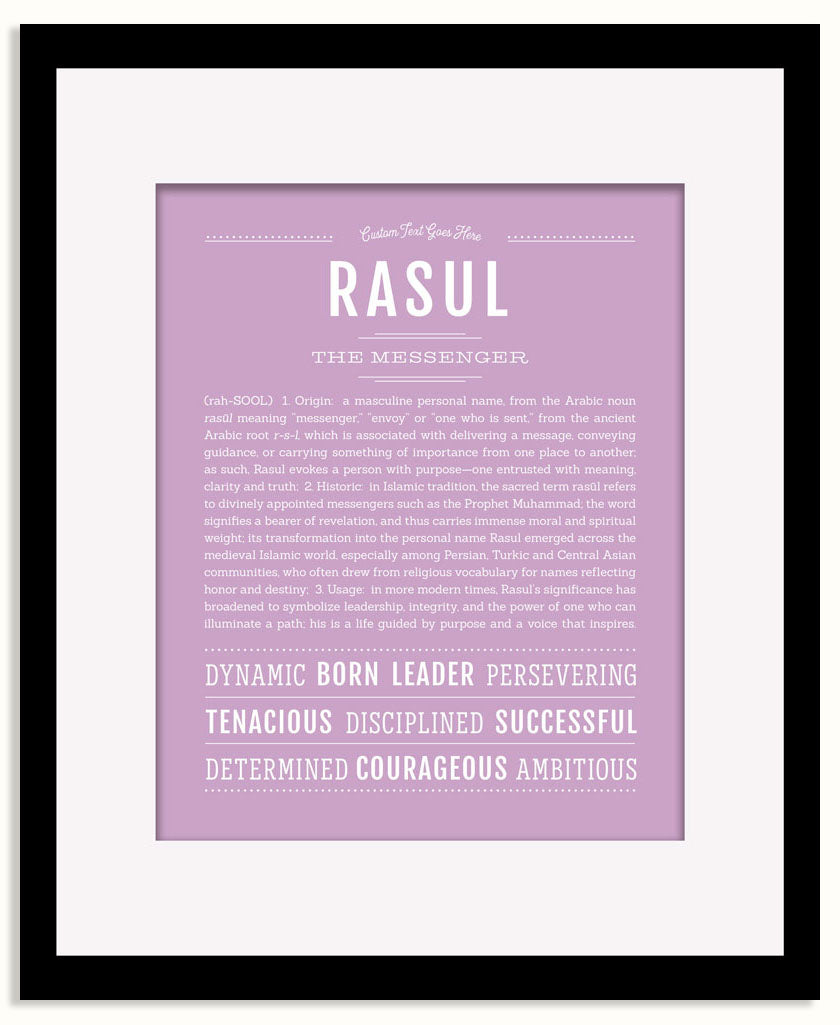 Frame Options | Lilac | Black Frame, Matted