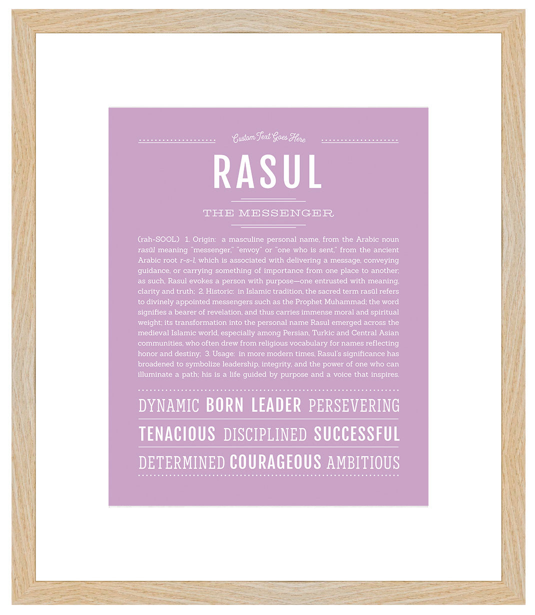 Frame Options | Lilac | Maple Frame, Matted