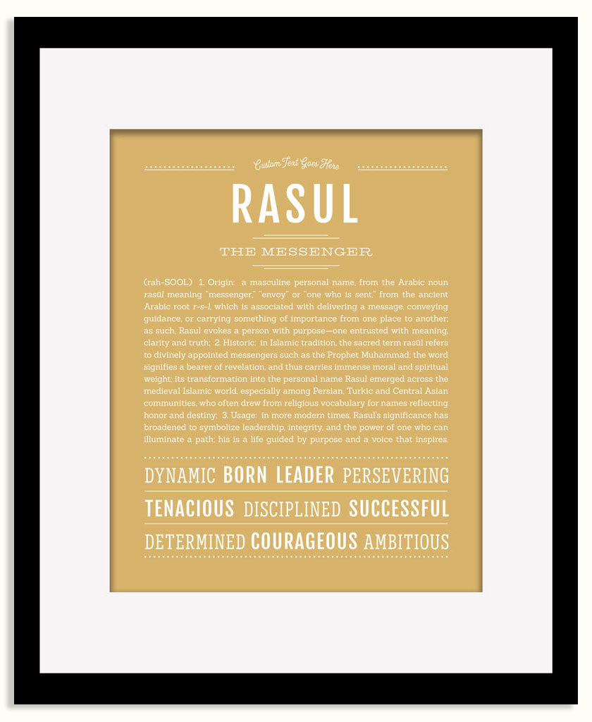 Frame Options | Matte Gold | Black Frame, Matted