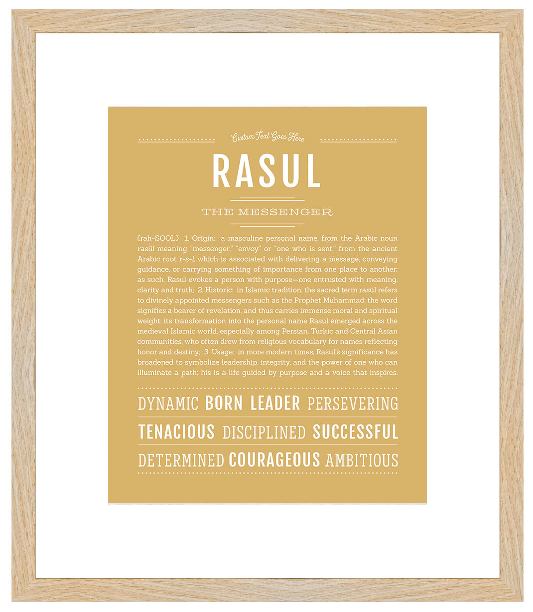 Frame Options | Matte Gold | Maple Frame, Matted